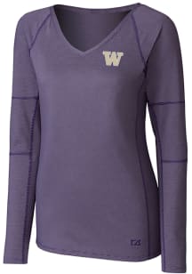 Cutter and Buck Washington Huskies Womens Purple Victory Long Sleeve T-Shirt