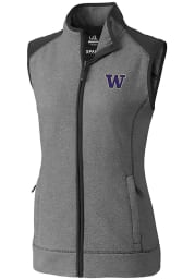 Cutter and Buck Washington Huskies Womens Grey Cedar Park Vest