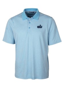Cutter and Buck Old Dominion Monarchs Mens Blue Forge Tonal Stripe Short Sleeve Polo