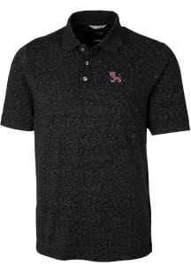 Cutter and Buck Clemson Tigers Mens Black Advantage Space Dye Short Sleeve Polo