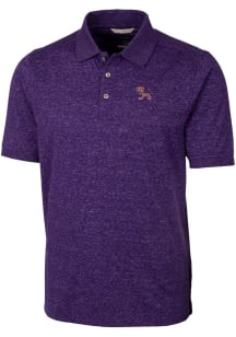 Cutter and Buck Clemson Tigers Mens Purple Advantage Space Dye Short Sleeve Polo