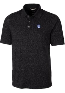 Cutter and Buck Fresno State Bulldogs Mens Black Advantage Space Dye Short Sleeve Polo