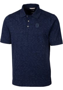 Cutter and Buck Georgetown Hoyas Mens Navy Blue Advantage Space Dye Short Sleeve Polo