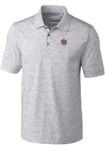 Cutter and Buck LSU Tigers Mens Grey Vault Advantage Space Dye Short Sleeve Polo