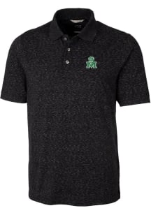 Cutter and Buck Marshall Thundering Herd Mens Black Advantage Space Dye Short Sleeve Polo