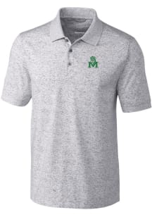Cutter and Buck Marshall Thundering Herd Mens Grey Advantage Space Dye Short Sleeve Polo