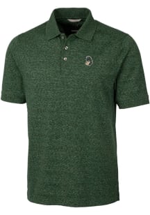 Cutter and Buck Michigan State Spartans Mens Green Advantage Space Dye Short Sleeve Polo