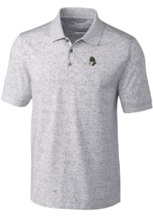 Cutter and Buck Michigan State Spartans Mens Grey Advantage Space Dye Short Sleeve Polo