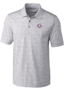 Cutter and Buck TCU Horned Frogs Mens Grey Advantage Space Dye Short Sleeve Polo