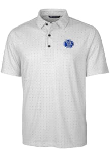 Cutter and Buck Air Force Falcons Mens Charcoal Pike Double Dot Short Sleeve Polo