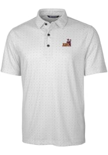 Cutter and Buck Arizona State Sun Devils Mens Charcoal Pike Double Dot Short Sleeve Polo