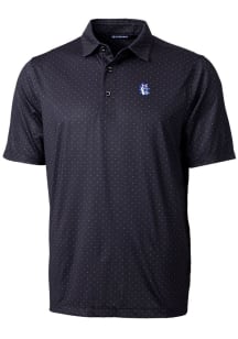 Cutter and Buck Fresno State Bulldogs Mens Black Pike Double Dot Short Sleeve Polo