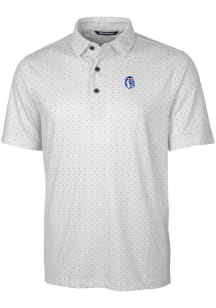 Cutter and Buck Fresno State Bulldogs Mens Charcoal Pike Double Dot Short Sleeve Polo