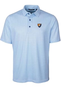 Cutter and Buck Illinois Fighting Illini Mens Blue Pike Double Dot Short Sleeve Polo