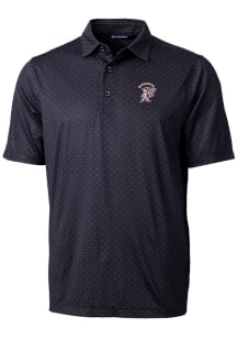 Cutter and Buck Mississippi State Bulldogs Mens Black Pike Double Dot Short Sleeve Polo