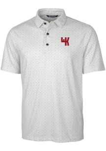Cutter and Buck Western Kentucky Hilltoppers Mens Charcoal Pike Double Dot Short Sleeve Polo