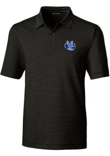 Cutter and Buck Air Force Falcons Mens Black Forge Pencil Stripe Short Sleeve Polo