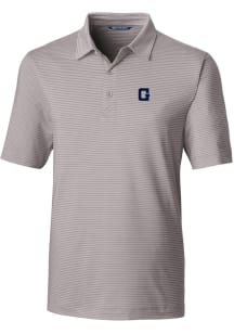 Cutter and Buck Georgetown Hoyas Mens Grey Forge Pencil Stripe Short Sleeve Polo