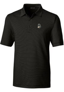 Cutter and Buck Michigan State Spartans Mens Black Forge Pencil Stripe Short Sleeve Polo