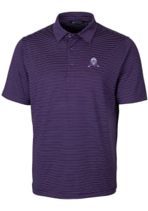 Cutter and Buck Northwestern Wildcats Mens Purple Forge Pencil Stripe Short Sleeve Polo