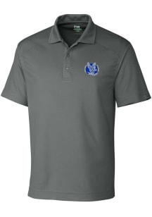 Cutter and Buck Air Force Falcons Mens Grey Drytec Genre Textured Short Sleeve Polo
