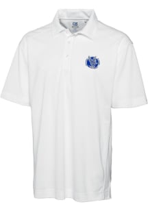 Cutter and Buck Air Force Falcons Mens White Drytec Genre Textured Short Sleeve Polo