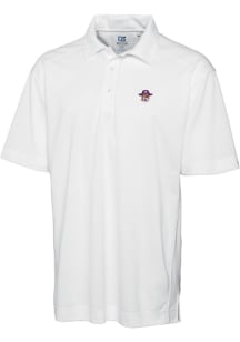 Cutter and Buck East Carolina Pirates Mens White Drytec Genre Textured Short Sleeve Polo