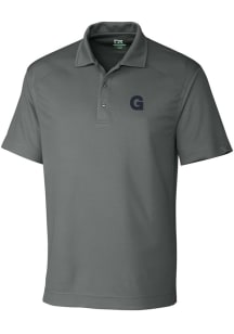 Cutter and Buck Gonzaga Bulldogs Mens Grey Drytec Genre Textured Short Sleeve Polo