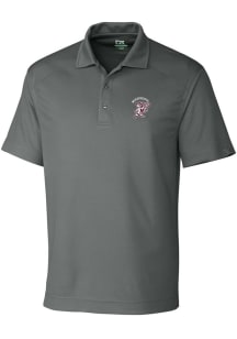 Cutter and Buck Mississippi State Bulldogs Mens Grey Drytec Genre Textured Short Sleeve Polo