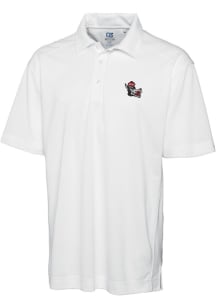 Cutter and Buck NC State Wolfpack Mens White Drytec Genre Textured Short Sleeve Polo