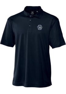 Cutter and Buck Penn State Nittany Lions Mens Navy Blue Drytec Genre Textured Short Sleeve Polo
