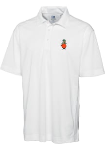 Cutter and Buck UCF Knights Mens White Vault Drytec Genre Short Sleeve Polo