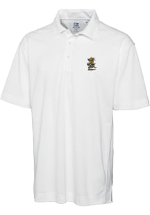 Cutter and Buck Wichita State Shockers Mens White Drytec Genre Textured Short Sleeve Polo