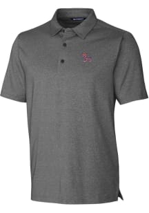 Cutter and Buck Clemson Tigers Mens Charcoal Forge Heathered Short Sleeve Polo
