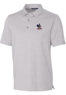 Cutter and Buck Delaware Fightin' Blue Hens Mens Grey Forge Heathered Short Sleeve Polo