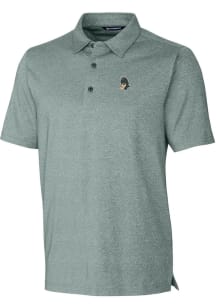 Cutter and Buck Michigan State Spartans Mens Green Forge Heathered Short Sleeve Polo