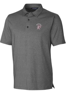 Cutter and Buck Mississippi State Bulldogs Mens Charcoal Forge Heathered Short Sleeve Polo