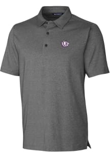 Cutter and Buck TCU Horned Frogs Mens Charcoal Forge Heathered Short Sleeve Polo
