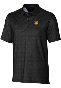 Cutter and Buck Baylor Bears Mens Black Vault Pike Micro Floral Short Sleeve Polo