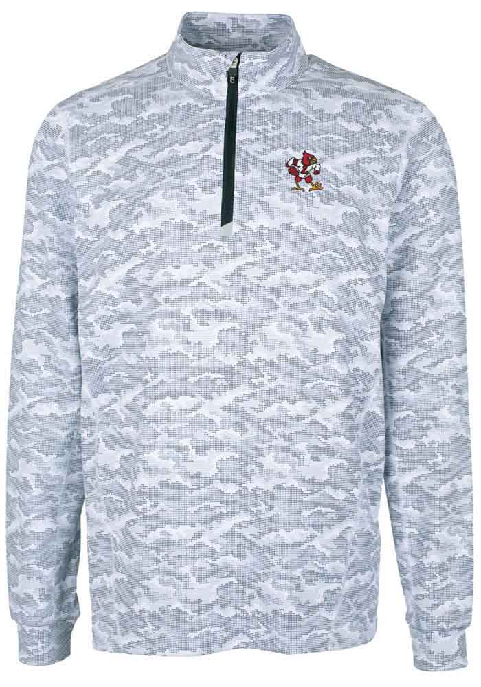 Antigua Men's NCAA Louisville Cardinals Epic Zip Pullover, Grey, Medium