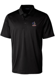 Cutter and Buck Delaware Fightin' Blue Hens Mens Black Prospect Textured Short Sleeve Polo
