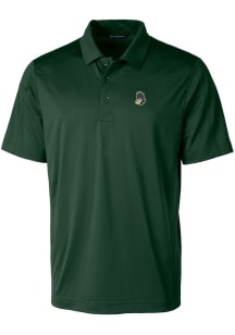 Cutter and Buck Michigan State Spartans Mens Green Prospect Textured Short Sleeve Polo