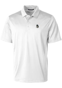 Cutter and Buck Michigan State Spartans Mens White Prospect Textured Short Sleeve Polo