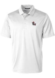 Cutter and Buck NC State Wolfpack Mens White Prospect Textured Short Sleeve Polo