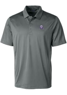 Cutter and Buck Northwestern Wildcats Mens Grey Prospect Textured Short Sleeve Polo