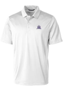 Cutter and Buck Northwestern Wildcats Mens White Prospect Textured Short Sleeve Polo