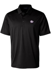 Cutter and Buck TCU Horned Frogs Mens Black Prospect Textured Short Sleeve Polo