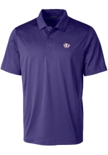 Cutter and Buck TCU Horned Frogs Mens Purple Prospect Textured Short Sleeve Polo