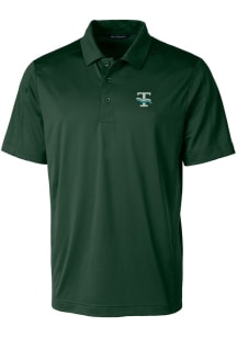 Cutter and Buck Tulane Green Wave Mens Green Prospect Textured Short Sleeve Polo