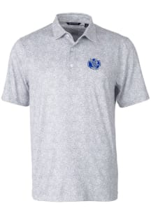 Cutter and Buck Air Force Falcons Mens Grey Pike Constellation Short Sleeve Polo